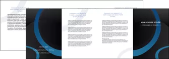 creer modele en ligne depliant 4 volets  8 pages  web design noir fond noir bleu MIFBE78721