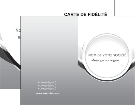 modele carte de visite web design gris fond gris rond MIF78959