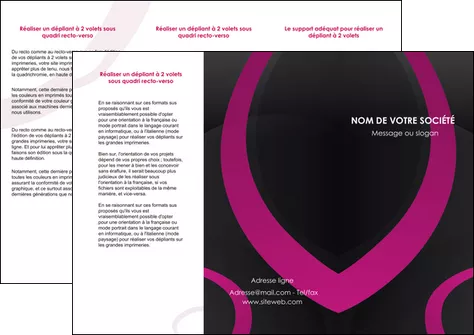 exemple depliant 3 volets  6 pages  web design noir fond noir violet MLGI79007