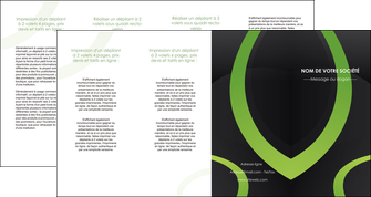 imprimer depliant 4 volets  8 pages  web design noir fond noir vert MLGI79101