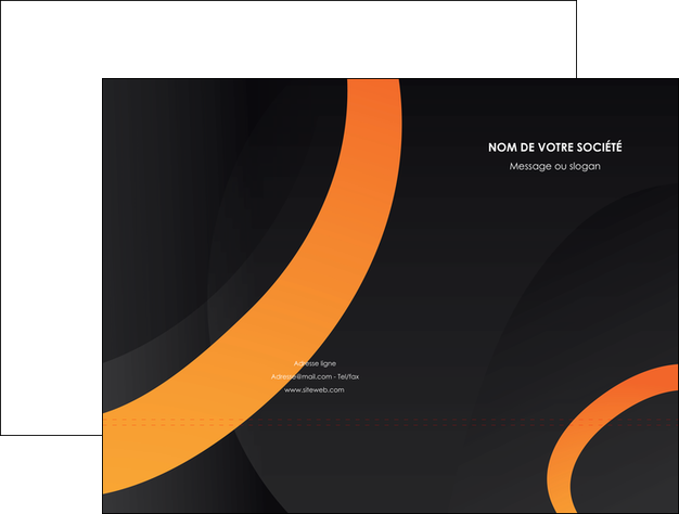 modele en ligne pochette a rabat web design noir orange texture MLIP79133