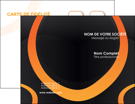 personnaliser maquette carte de visite web design noir orange texture MLIP79137