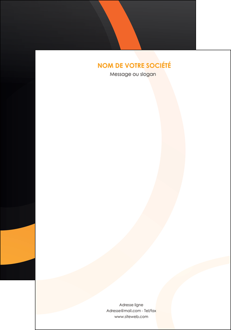 imprimerie affiche web design noir orange texture MLIP79141