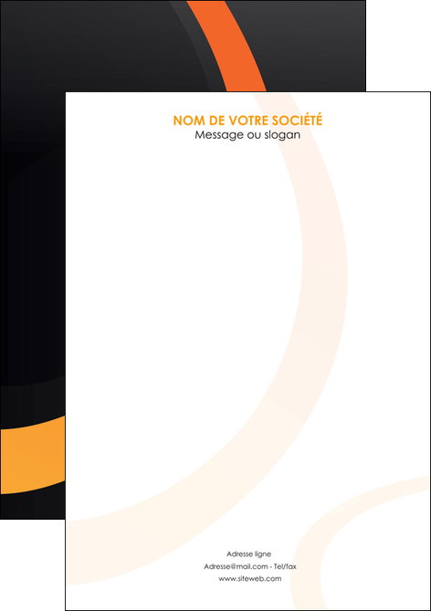 creer modele en ligne flyers web design noir orange texture MLIP79145