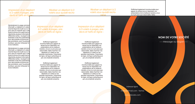 modele depliant 4 volets  8 pages  web design noir orange texture MLGI79153