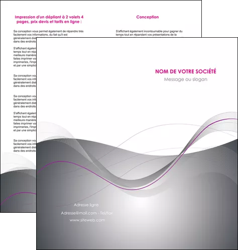 faire depliant 2 volets  4 pages  web design gris fond gris texture MLIGLU79199