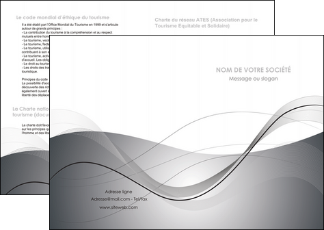 modele depliant 2 volets  4 pages  web design gris fond gris texture MLIP79437