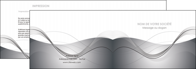 impression depliant 2 volets  4 pages  web design gris fond gris texture MLIP79447