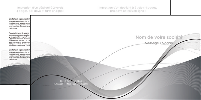 exemple depliant 2 volets  4 pages  web design gris fond gris texture MLIP79461