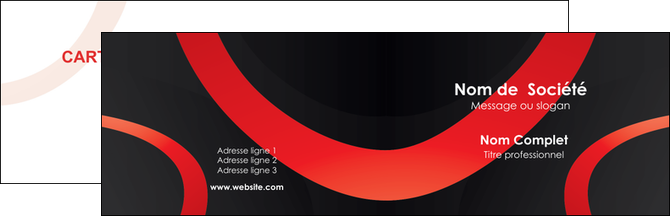 modele carte de visite web design rouge rond abstrait MLIP79683