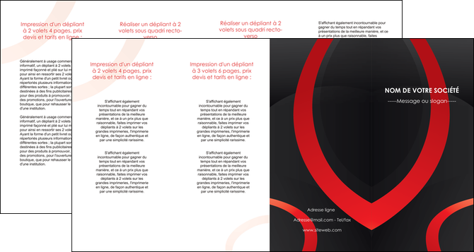 maquette en ligne a personnaliser depliant 4 volets  8 pages  web design rouge rond abstrait MLGI79697
