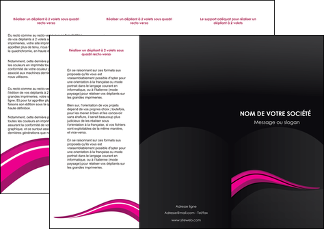 faire depliant 3 volets  6 pages  web design violet fond violet arriere plan MLGI80323