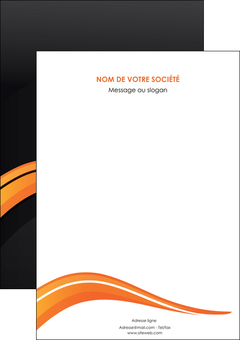 cree flyers web design orange gris couleur froide MLIP80403