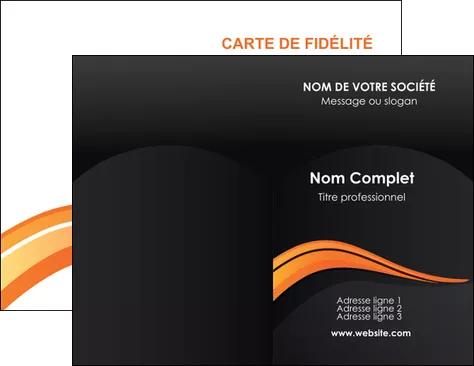 cree carte de visite web design orange gris couleur froide MLGI80411