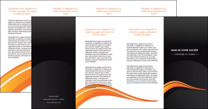 realiser depliant 4 volets  8 pages  web design orange gris couleur froide MLGI80449