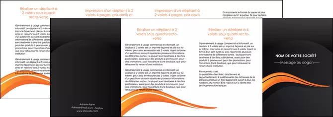modele en ligne depliant 4 volets  8 pages  web design orange gris couleur froide MLGI80451
