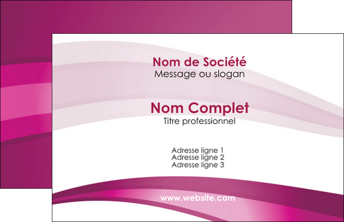 exemple carte de visite web design rose rose fuschia couleur MIDBE80505