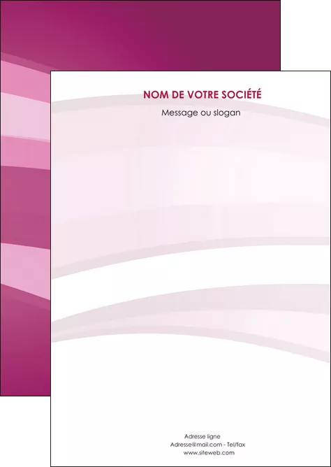 modele flyers web design rose rose fuschia couleur MIFBE80509