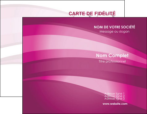 faire carte de visite web design rose rose fuschia couleur MIF80515