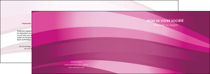 personnaliser modele de depliant 2 volets  4 pages  web design rose rose fuschia couleur MIF80521