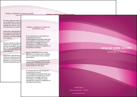 imprimerie depliant 3 volets  6 pages  web design rose rose fuschia couleur MIS80531