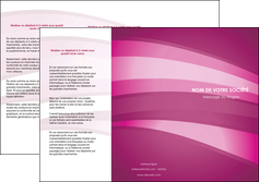imprimerie depliant 3 volets  6 pages  web design rose rose fuschia couleur MLIG80531