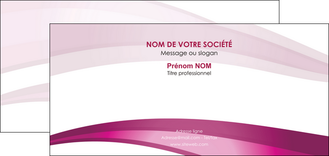 imprimer carte de correspondance web design rose rose fuschia couleur MIF80543
