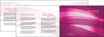 modele depliant 4 volets  8 pages  web design rose rose fuschia couleur MIF80549