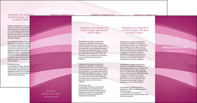 imprimer depliant 4 volets  8 pages  web design rose rose fuschia couleur MLGI80553