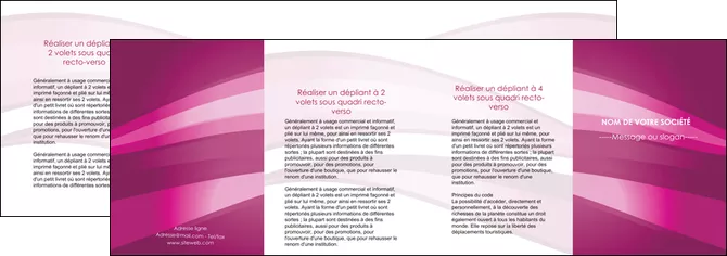 imprimerie depliant 4 volets  8 pages  web design rose rose fuschia couleur MLGI80555