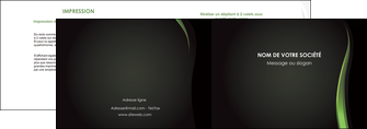 modele en ligne depliant 2 volets  4 pages  web design vert gris fond gris MIFBE81273