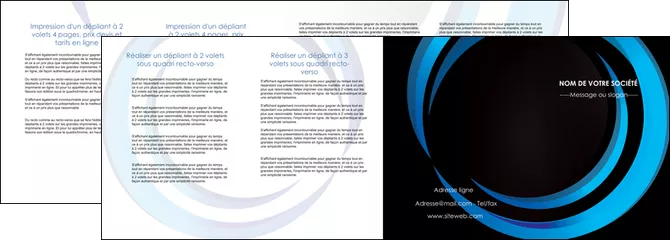 cree depliant 4 volets  8 pages  web design bleu couleurs froides abstrait MLGI81345