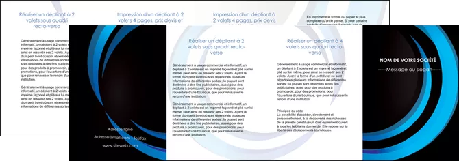 impression depliant 4 volets  8 pages  web design bleu couleurs froides abstrait MLGI81351