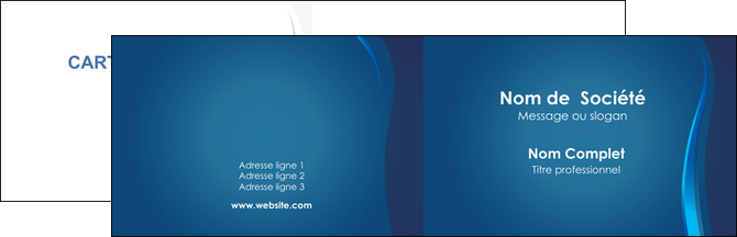 impression carte de visite web design bleu couleurs froides fond bleu MLGI81609