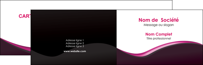 creer modele en ligne carte de visite web design violet noir fond noir MIF81973