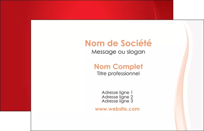 exemple carte de visite web design rouge couleur colore MLGI82291