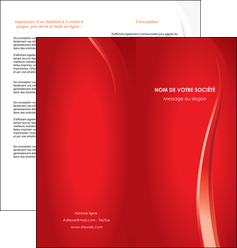 imprimer depliant 2 volets  4 pages  web design rouge couleur colore MIF82301