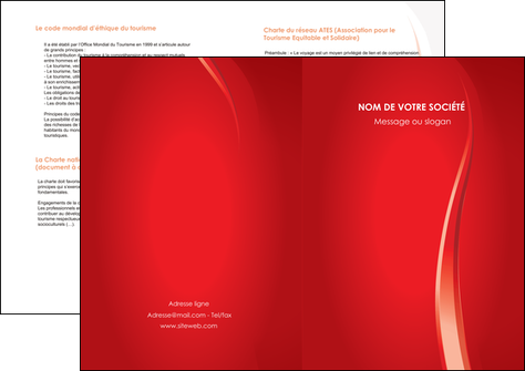 personnaliser maquette depliant 2 volets  4 pages  web design rouge couleur colore MLIP82313