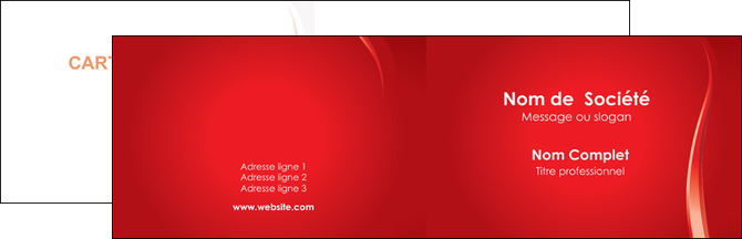 faire carte de visite web design rouge couleur colore MLIP82325