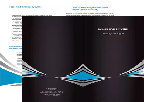 modele depliant 2 volets  4 pages  web design abstrait arriere plan bande MID84393