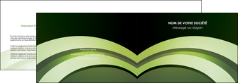 cree depliant 2 volets  4 pages  web design vert vert fonce texture MIF85747