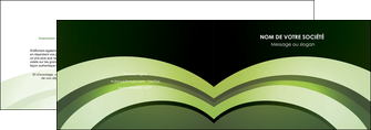 creer modele en ligne depliant 2 volets  4 pages  web design vert vert fonce texture MIF85749