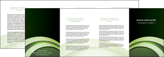 realiser depliant 4 volets  8 pages  web design vert vert fonce texture MIF85765