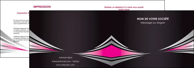 faire depliant 2 volets  4 pages  restaurant menu restaurant liste menu rose MIFCH86475