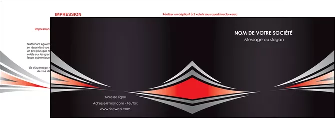 realiser depliant 2 volets  4 pages  web design texture contexture structure MLGI86529