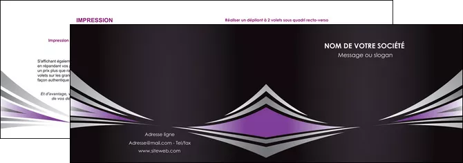 realiser depliant 2 volets  4 pages  web design texture contexture structure MLGI86581