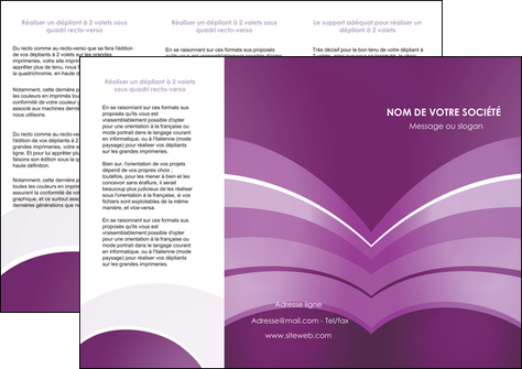 imprimerie depliant 3 volets  6 pages  web design abstrait violet violette MLGI88325