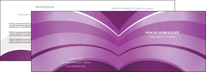 creer modele en ligne depliant 2 volets  4 pages  web design abstrait violet violette MLGI88343