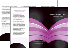 modele depliant 3 volets  6 pages  web design abstrait violet violette MIF89175