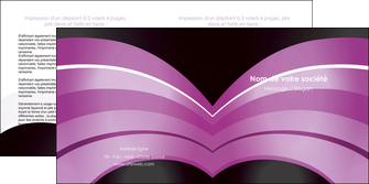 impression depliant 2 volets  4 pages  web design abstrait violet violette MIFCH89179